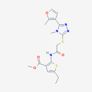 methyl 5-ethyl-2-[({[4-methyl-5-(2-methyl-3-furyl)-4H-1,2,4-triazol-3-yl]thio}acetyl)amino]-3-thiophenecarboxylate