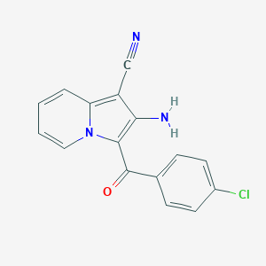 molecular formula C16H10ClN3O B428051 2-Amino-3-(4-chlorobenzoyl)indolizine-1-carbonitrile CAS No. 353262-87-0