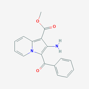 molecular formula C17H14N2O3 B428052 Methyl 2-amino-3-benzoyl-1-indolizinecarboxylate 