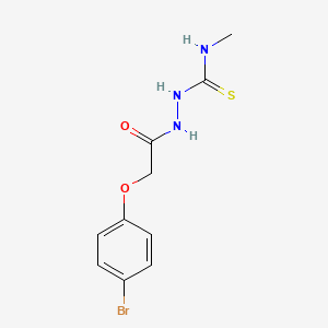 molecular formula C10H12BrN3O2S B4280536 2-[(4-bromophenoxy)acetyl]-N-methylhydrazinecarbothioamide 