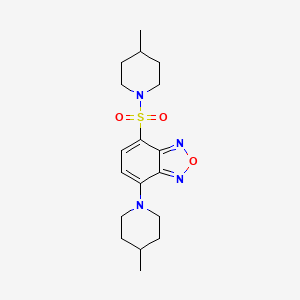 molecular formula C18H26N4O3S B4280554 4-(4-methyl-1-piperidinyl)-7-[(4-methyl-1-piperidinyl)sulfonyl]-2,1,3-benzoxadiazole 