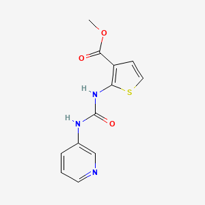 molecular formula C12H11N3O3S B4280559 methyl 2-{[(3-pyridinylamino)carbonyl]amino}-3-thiophenecarboxylate 