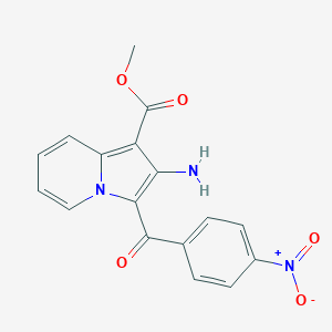 molecular formula C17H13N3O5 B428056 Methyl 2-amino-3-{4-nitrobenzoyl}-1-indolizinecarboxylate 