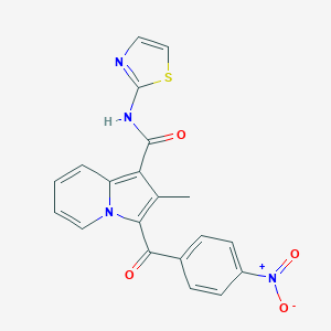 molecular formula C20H14N4O4S B428057 3-{4-nitrobenzoyl}-2-methyl-N-(1,3-thiazol-2-yl)-1-indolizinecarboxamide 