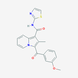 molecular formula C21H17N3O3S B428058 3-(3-methoxybenzoyl)-2-methyl-N-(1,3-thiazol-2-yl)-1-indolizinecarboxamide 