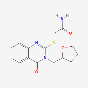 2-{[4-oxo-3-(tetrahydro-2-furanylmethyl)-3,4-dihydro-2-quinazolinyl]thio}acetamide