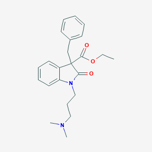 molecular formula C23H28N2O3 B428062 Ethyl 3-benzyl-1-[3-(dimethylamino)propyl]-2-oxoindole-3-carboxylate 