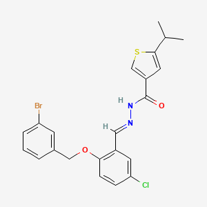 N'-{2-[(3-bromobenzyl)oxy]-5-chlorobenzylidene}-5-isopropyl-3-thiophenecarbohydrazide