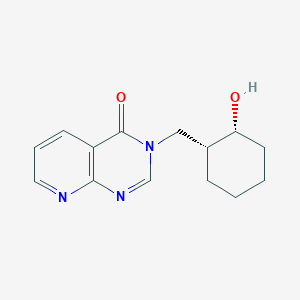 molecular formula C14H17N3O2 B4280688 3-{[cis-2-hydroxycyclohexyl]methyl}pyrido[2,3-d]pyrimidin-4(3H)-one 