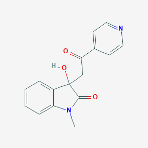 3-hydroxy-1-methyl-3-[2-oxo-2-(4-pyridinyl)ethyl]-1,3-dihydro-2H-indol-2-one