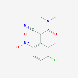 2-{3-chloro-6-nitro-2-methylphenyl}-2-cyano-N,N-dimethylacetamide