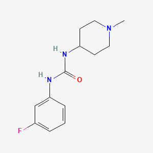 molecular formula C13H18FN3O B4280736 N-(3-fluorophenyl)-N'-(1-methyl-4-piperidinyl)urea 