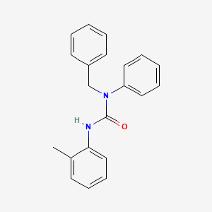 molecular formula C21H20N2O B4280748 N-benzyl-N'-(2-methylphenyl)-N-phenylurea 