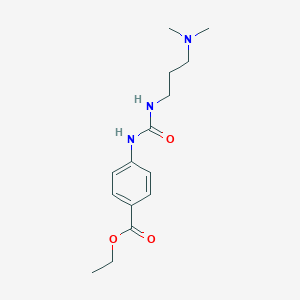 molecular formula C15H23N3O3 B4280750 ethyl 4-[({[3-(dimethylamino)propyl]amino}carbonyl)amino]benzoate 