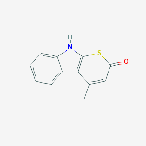 molecular formula C12H9NOS B428077 4-methylthiopyrano[2,3-b]indol-2(9H)-one CAS No. 35155-94-3