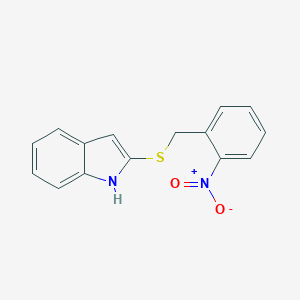 molecular formula C15H12N2O2S B428078 2-({2-nitrobenzyl}sulfanyl)-1H-indole 
