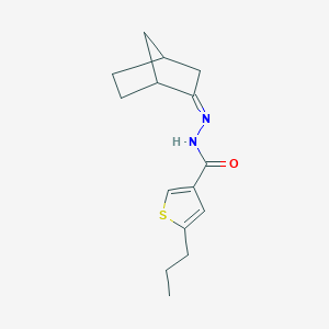 N'-bicyclo[2.2.1]hept-2-ylidene-5-propyl-3-thiophenecarbohydrazide