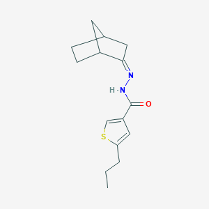 molecular formula C15H20N2OS B4280797 N'-bicyclo[2.2.1]hept-2-ylidene-5-propyl-3-thiophenecarbohydrazide 