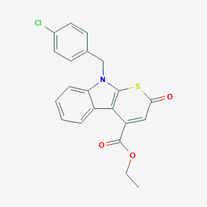 Ethyl 9-(4-chlorobenzyl)-2-oxo-2,9-dihydrothiopyrano[2,3-b]indole-4-carboxylate