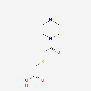 molecular formula C9H16N2O3S B4280829 {[2-(4-methyl-1-piperazinyl)-2-oxoethyl]thio}acetic acid 