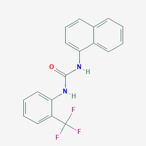 molecular formula C18H13F3N2O B428084 1-Naphthalen-1-yl-3-[2-(trifluoromethyl)phenyl]urea 
