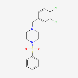 molecular formula C17H18Cl2N2O2S B4280842 1-(3,4-dichlorobenzyl)-4-(phenylsulfonyl)piperazine 