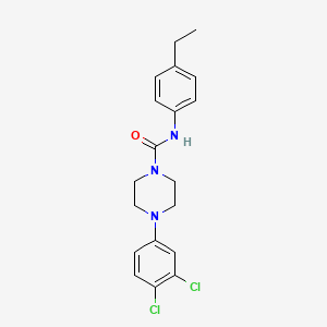 molecular formula C19H21Cl2N3O B4280869 4-(3,4-dichlorophenyl)-N-(4-ethylphenyl)-1-piperazinecarboxamide 