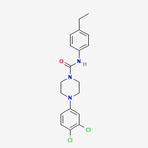 molecular formula C19H21Cl2N3O B4280869 4-(3,4-dichlorophenyl)-N-(4-ethylphenyl)piperazine-1-carboxamide 