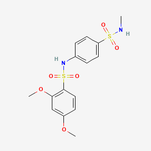 molecular formula C15H18N2O6S2 B4280884 2,4-dimethoxy-N-{4-[(methylamino)sulfonyl]phenyl}benzenesulfonamide 