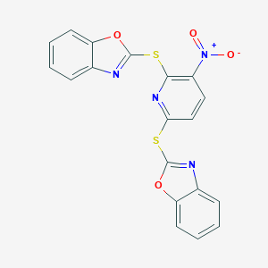 2-({6-(1,3-Benzoxazol-2-ylsulfanyl)-3-nitro-2-pyridinyl}sulfanyl)-1,3-benzoxazole