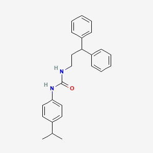 molecular formula C25H28N2O B4280898 N-(3,3-diphenylpropyl)-N'-(4-isopropylphenyl)urea 