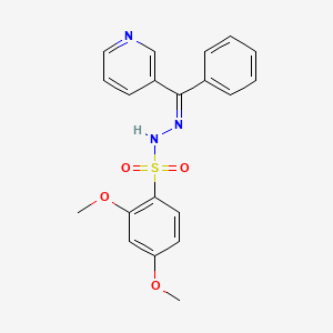 molecular formula C20H19N3O4S B4280905 2,4-dimethoxy-N'-[phenyl(3-pyridinyl)methylene]benzenesulfonohydrazide 