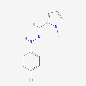 molecular formula C12H12ClN3 B428091 1-methyl-1H-pyrrole-2-carbaldehyde (4-chlorophenyl)hydrazone 