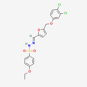 molecular formula C20H18Cl2N2O5S B4280911 N'-({5-[(3,4-dichlorophenoxy)methyl]-2-furyl}methylene)-4-ethoxybenzenesulfonohydrazide 