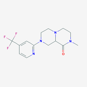 molecular formula C14H17F3N4O B4280913 2-methyl-8-[4-(trifluoromethyl)pyridin-2-yl]hexahydro-2H-pyrazino[1,2-a]pyrazin-1(6H)-one 