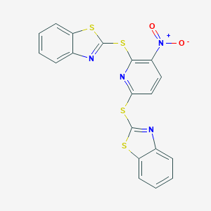 2-({6-(1,3-Benzothiazol-2-ylsulfanyl)-3-nitro-2-pyridinyl}sulfanyl)-1,3-benzothiazole