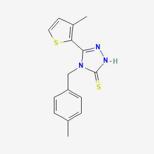 molecular formula C15H15N3S2 B4280931 4-(4-methylbenzyl)-5-(3-methyl-2-thienyl)-4H-1,2,4-triazole-3-thiol 