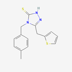 molecular formula C15H15N3S2 B4280932 4-(4-methylbenzyl)-5-(2-thienylmethyl)-4H-1,2,4-triazole-3-thiol 