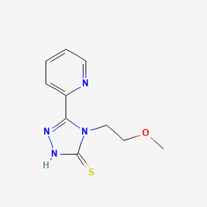 molecular formula C10H12N4OS B4280936 4-(2-methoxyethyl)-5-(2-pyridinyl)-4H-1,2,4-triazole-3-thiol 
