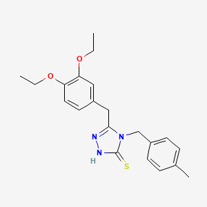 molecular formula C21H25N3O2S B4280937 5-(3,4-diethoxybenzyl)-4-(4-methylbenzyl)-4H-1,2,4-triazole-3-thiol 