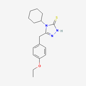 molecular formula C17H23N3OS B4280945 4-cyclohexyl-5-(4-ethoxybenzyl)-4H-1,2,4-triazole-3-thiol 