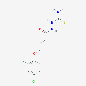 molecular formula C13H18ClN3O2S B4280953 2-[4-(4-chloro-2-methylphenoxy)butanoyl]-N-methylhydrazinecarbothioamide 