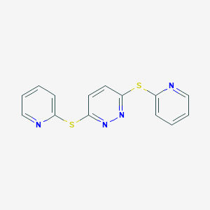 molecular formula C14H10N4S2 B428096 3,6-Bis(2-pyridylthio)pyridazine 