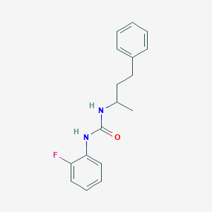 molecular formula C17H19FN2O B4280973 N-(2-fluorophenyl)-N'-(1-methyl-3-phenylpropyl)urea 