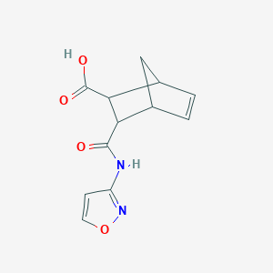 molecular formula C12H12N2O4 B4280978 3-[(3-isoxazolylamino)carbonyl]bicyclo[2.2.1]hept-5-ene-2-carboxylic acid 