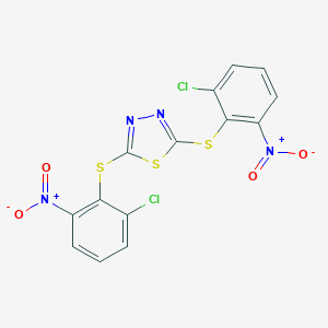 2,5-Bis({2-chloro-6-nitrophenyl}sulfanyl)-1,3,4-thiadiazole