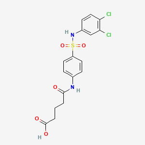 5-[(4-{[(3,4-dichlorophenyl)amino]sulfonyl}phenyl)amino]-5-oxopentanoic acid