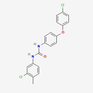 molecular formula C20H16Cl2N2O2 B4281053 N-(3-chloro-4-methylphenyl)-N'-[4-(4-chlorophenoxy)phenyl]urea 