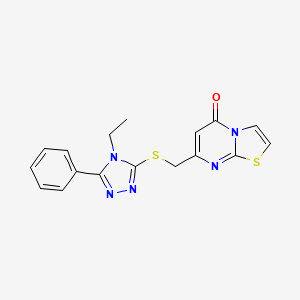 7-{[(4-ethyl-5-phenyl-4H-1,2,4-triazol-3-yl)thio]methyl}-5H-[1,3]thiazolo[3,2-a]pyrimidin-5-one