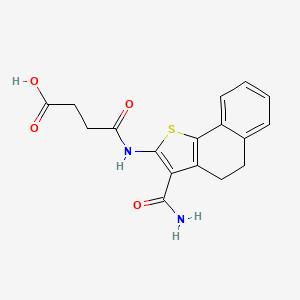 molecular formula C17H16N2O4S B4281084 4-{[3-(aminocarbonyl)-4,5-dihydronaphtho[1,2-b]thien-2-yl]amino}-4-oxobutanoic acid 